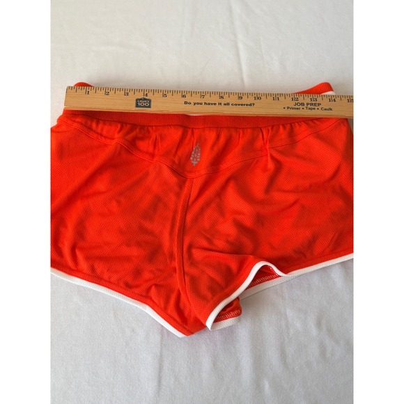 Free People Movement Orange  Dolphin Shorts White Trim Womens Size Medium new - Picture 4 of 8
